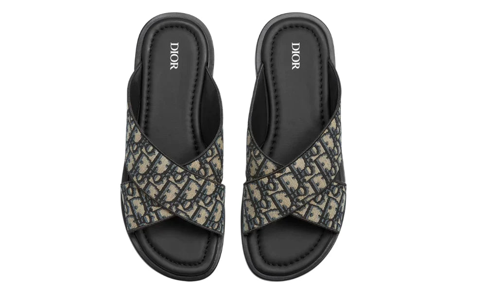 Dior Alias Sandal "Dior Oblique Beige Black" Designer Sandals UAE
