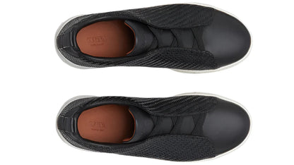 Zegna Pelletessuta Leather Triple Stitch Sneakers Woven Leather Sneakers UAE