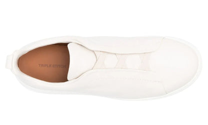 Zegna Triple Stitch Leather Sneakers