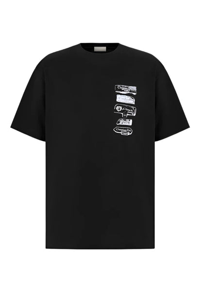 Dior Archives Labels T-Shirt "Black Relaxed Fit" Streetwear Tee UAE