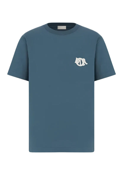 Dior Charm T-Shirt "Blue Relaxed Fit" Casual Designer Tee UAE