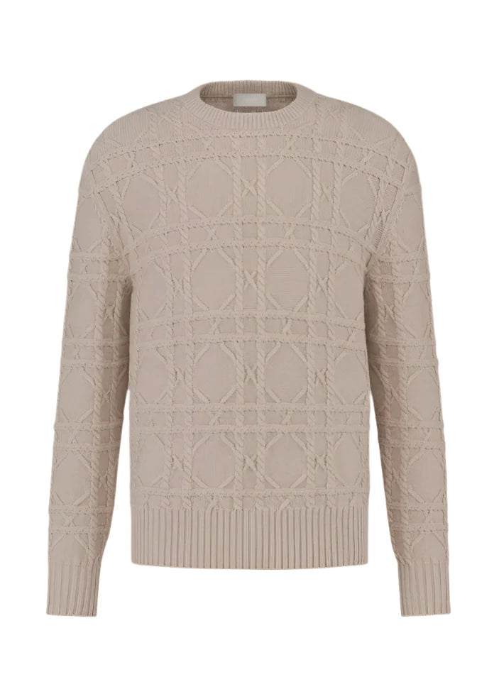 Dior Icons Cannage Sweater "Beige Cashmere Knit" Premium Sweater UAE