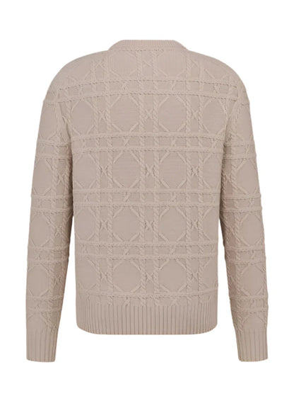 Dior Icons Cannage Sweater "Beige Cashmere Knit" Premium Sweater UAE
