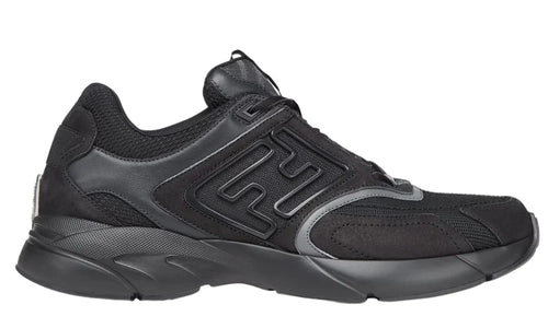 Fendi Faster Trainers "Black Nubuck Leather" Low-Top Sneakers UAE