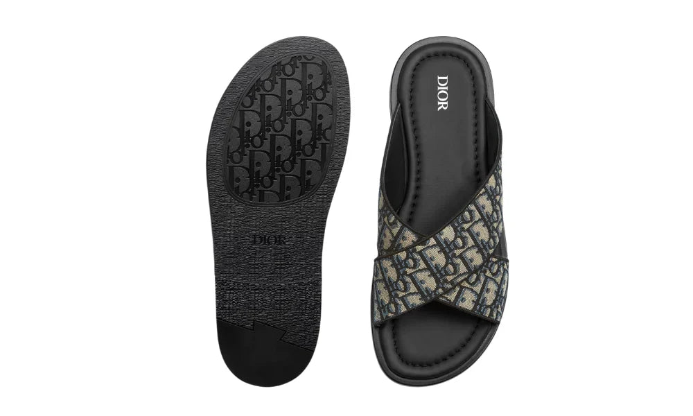 Dior Alias Sandal "Dior Oblique Beige Black" Designer Sandals UAE