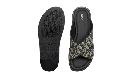 Dior Alias Sandal "Dior Oblique Beige Black" Designer Sandals UAE