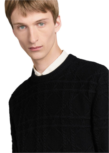 Dior Icons Cannage Sweater "Black Cashmere Knit" Premium Sweater UAE