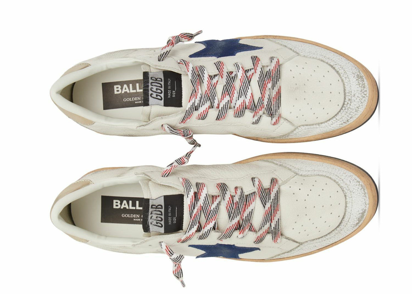 Golden Goose Ballstar "White Navy Blue" Premium Casual Sneakers UAE