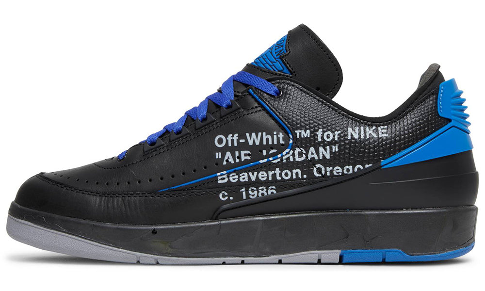 Off-White x Air Jordan 2 Retro Low SP "Black Varsity Royal" Sneakers UAE