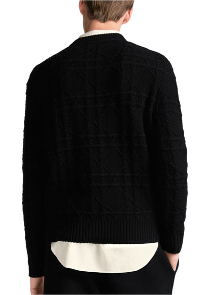 Dior Icons Cannage Sweater "Black Cashmere Knit" Premium Sweater UAE