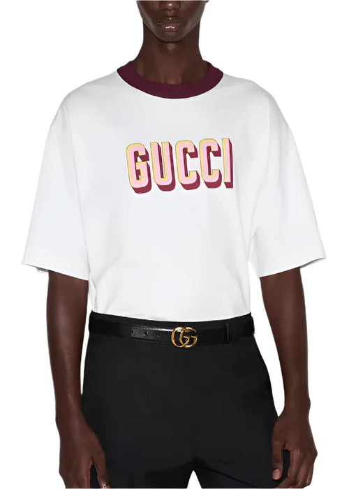 Gucci Printed Cotton Jersey T-Shirt Graphic Designer Tee UAE