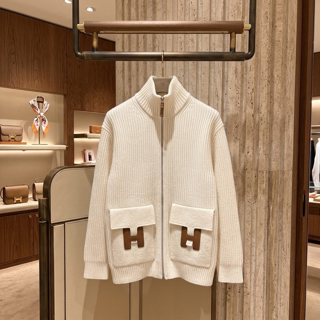 Hermès Wool Knit Cardigan