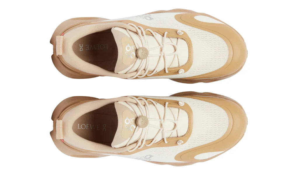 Loewe x On Running Cloudsolo "Dark Sand / Cream" Luxury Running Sneakers UAE