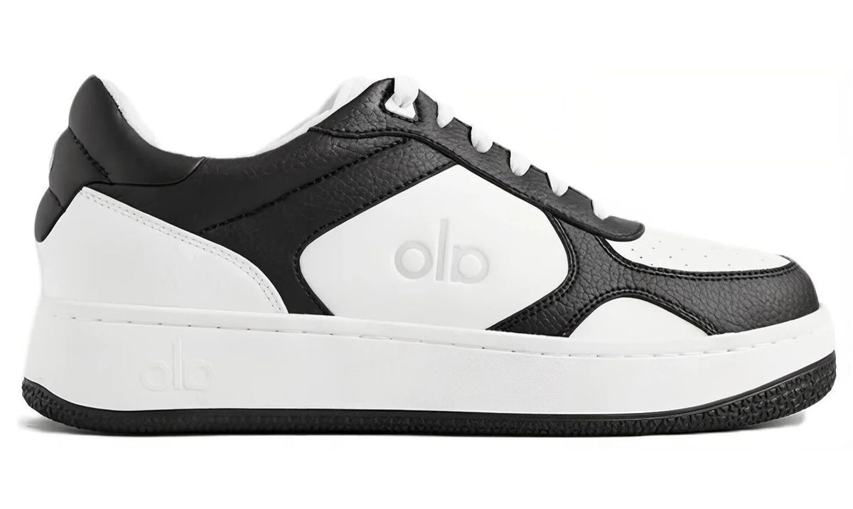 Alo Recovery Mode "Black White" Cushioned Recovery Slides UAE