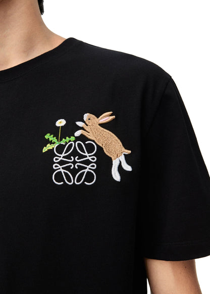 Loewe Relaxed Fit Cotton T-Shirt Minimal Designer Tee UAE