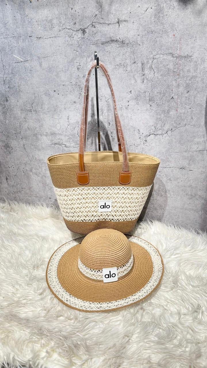 Alo bag tote beach & alo hat beach (set)