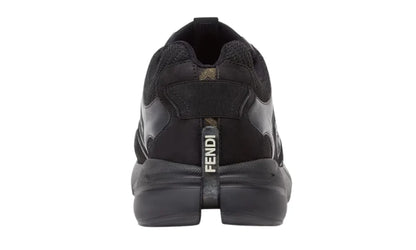 Fendi Faster Trainers "Black Nubuck Leather" Low-Top Sneakers UAE