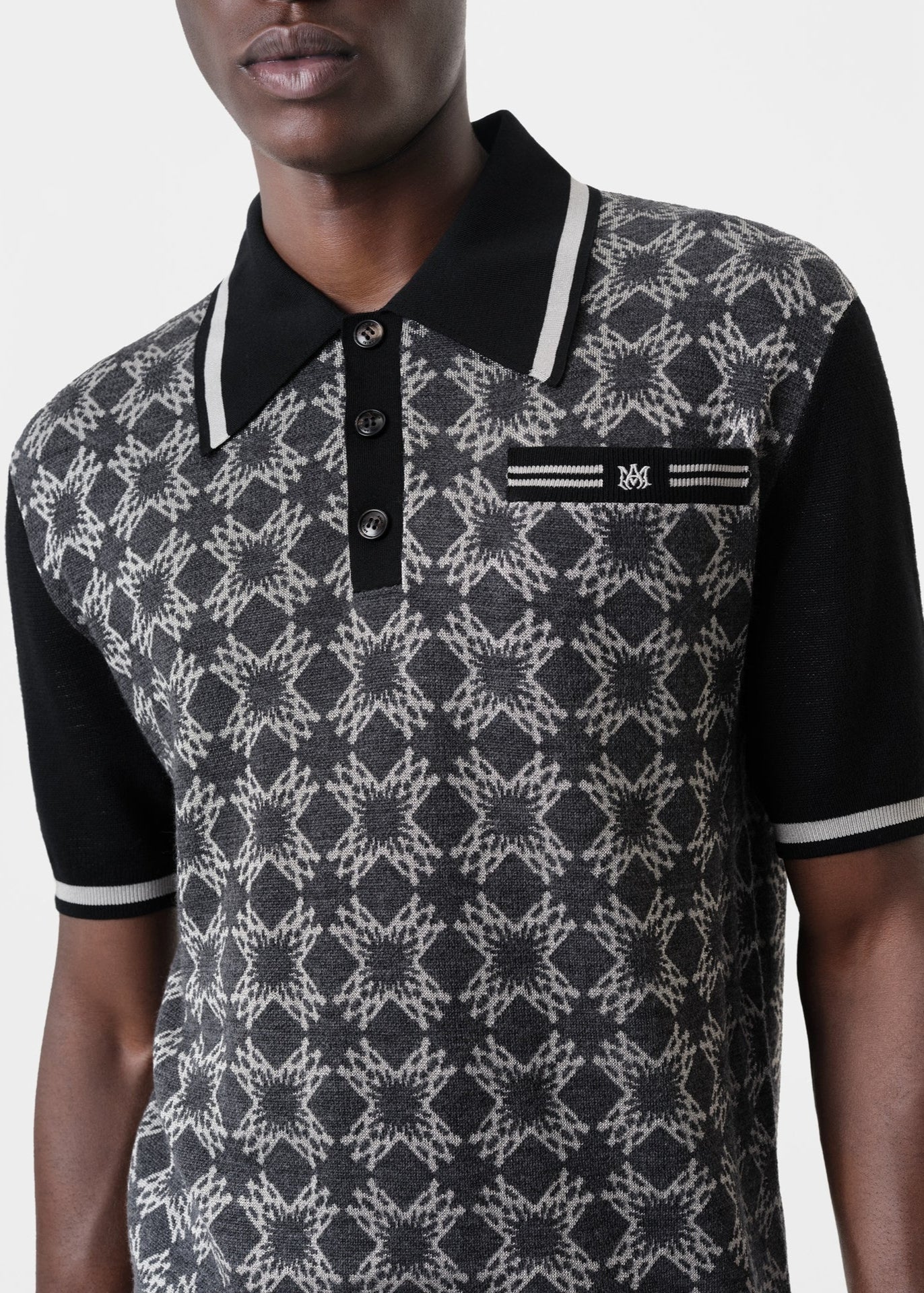 Amiri MA Quad Polo "Dark Grey" Modern Polo Shirt UAE