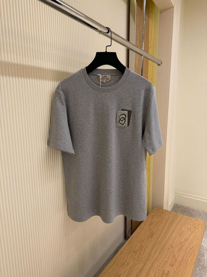 Hermes T-shirt with leather detail