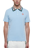 Casablanca Mint Stripe Collar Polo "Blue" Casual Luxury Polo UAE