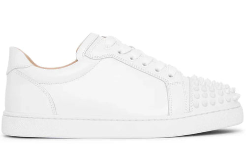 Christian Louboutin Vieira Spikes Flat "White" Studded Sneakers UAE