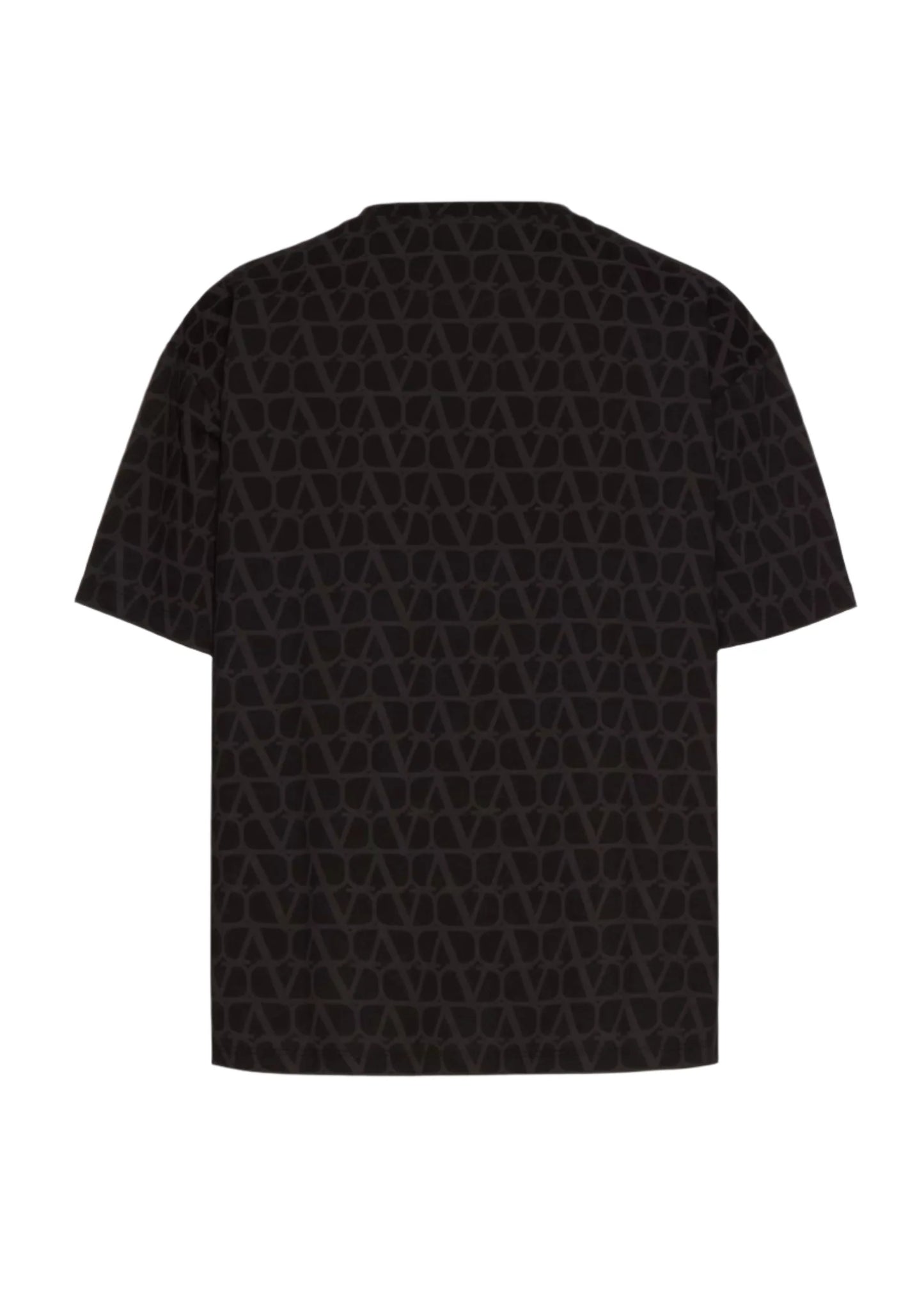 Valentino Cotton T-Shirt "Toile Iconographe Black" Signature Print Tee UAE