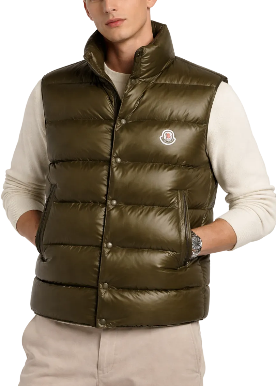 Moncler Tibb Down Gilet "Olive Green" Puffer Vest Jacket UAE