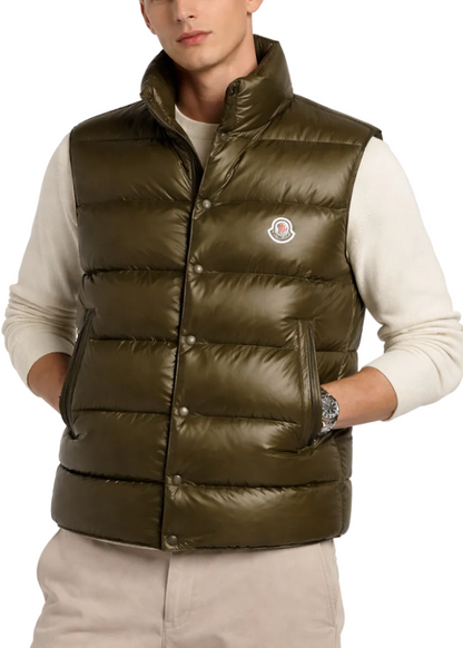 Moncler Tibb Down Gilet "Olive Green" Puffer Vest Jacket UAE