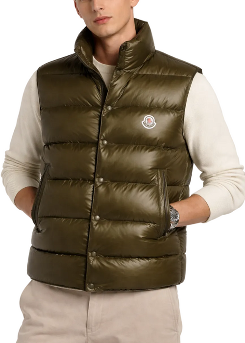 Moncler Tibb Down Gilet "Olive Green" Puffer Vest Jacket UAE