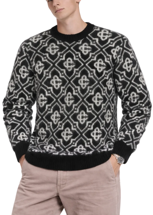 Casablanca Mohair Monogram Jumper "Black" Premium Knit Sweater UAE