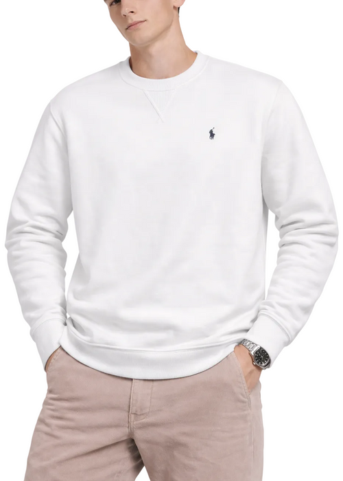 Polo Ralph Lauren Fleece Crewneck Pullover "White" Casual Sweatshirt UAE