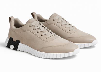 Hermes Bouncing "Beige Sketch" Artistic Design Sneakers UAE