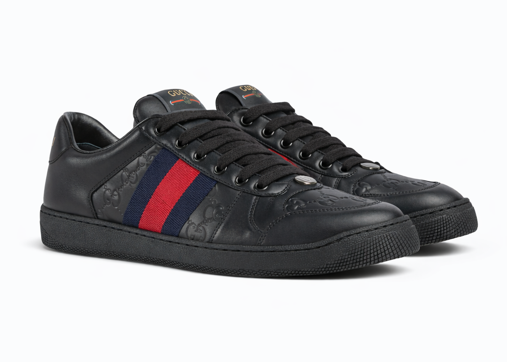 Gucci Screener "Black" Vintage Inspired Sneakers UAE