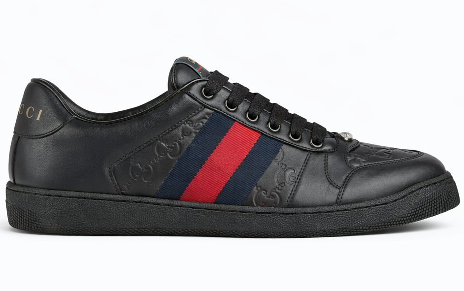 Gucci Screener "Black" Vintage Inspired Sneakers UAE