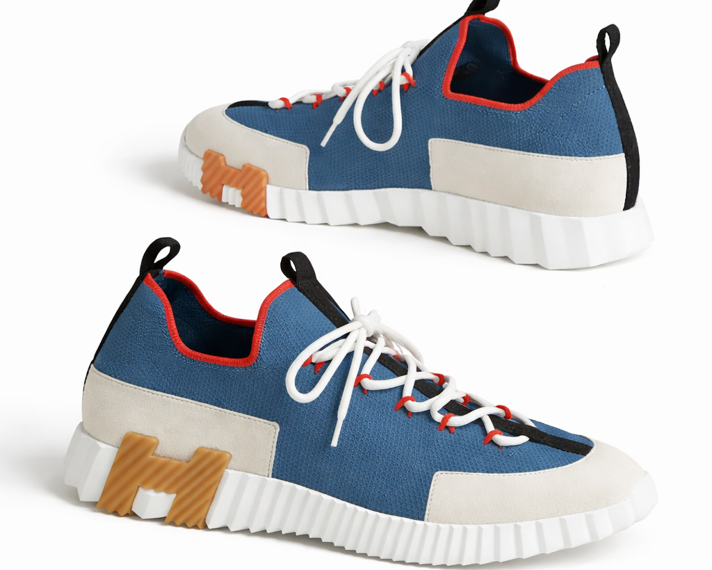 Hermes Lift Slip-on "Multicolore Bleu Turquin" Premium Slip-On Shoes UAE