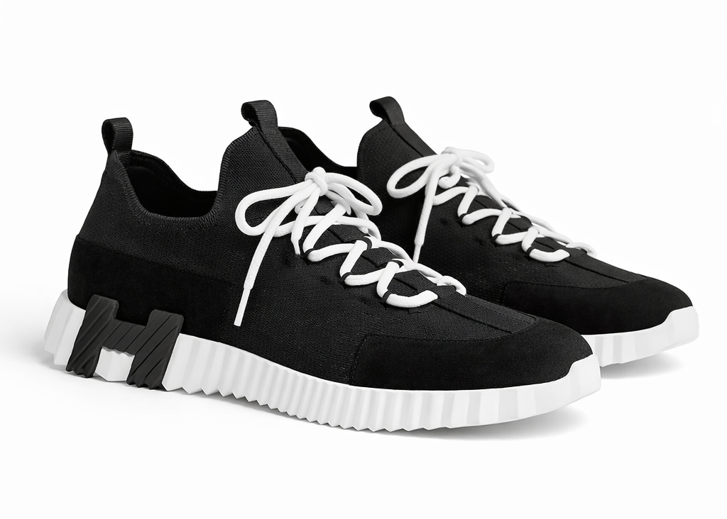Hermes Lift Slip-on "Black White" Dual Tone Slip-On Sneakers UAE