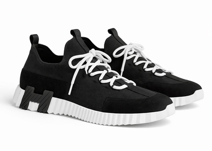 Hermes Lift Slip-on "Black White" Dual Tone Slip-On Sneakers UAE