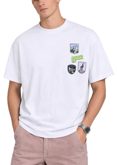 Dior Mountain T-Shirt "White" Luxury Casual Tee UAE