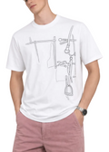 Hermes Harnais en Gouache 3D T-Shirt "White" Artistic Print Tee UAE