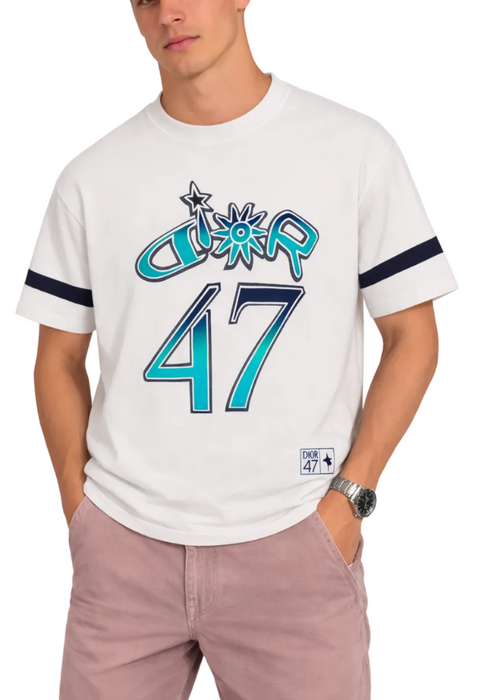 Dior and Lewis Hamilton 47 "White" Collaboration T-Shirt UAE