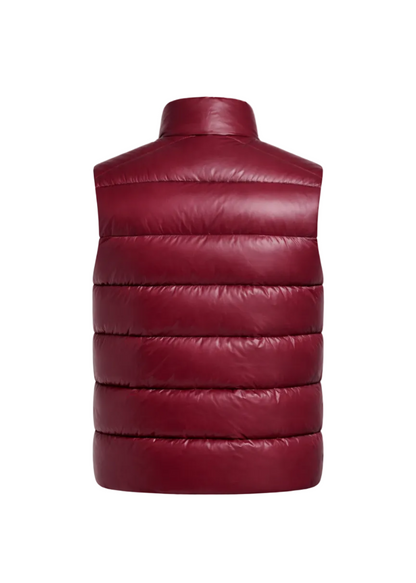 Moncler Tibb Down Gilet "Burgundy" Puffer Vest Jacket UAE