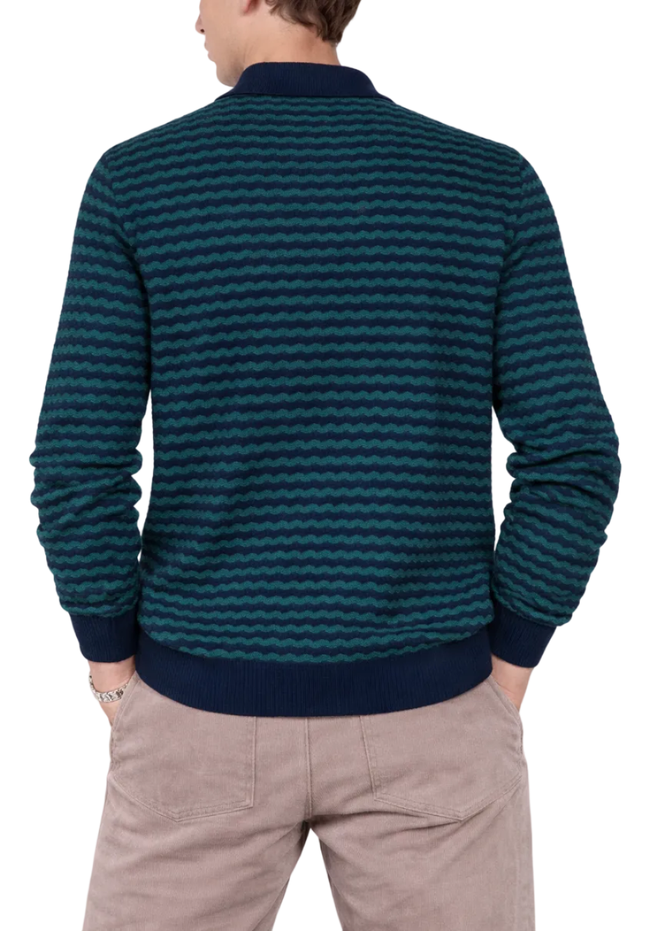 Casablanca Mini Wave Polo "Navy Green" Luxury Polo Shirt UAE