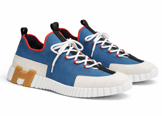 Hermes Lift Slip-on "Multicolore Bleu Turquin" Premium Slip-On Shoes UAE