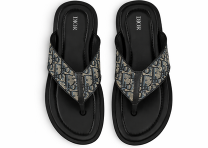 Dior Alias Thong Sandal "Beige Black" Premium Flip Flops UAE