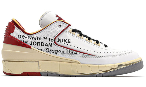 Air Jordan 2 Low x Off-White "White and Varsity Red" Sneakers UAE