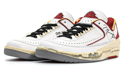 Air Jordan 2 Low x Off-White "White and Varsity Red" Sneakers UAE
