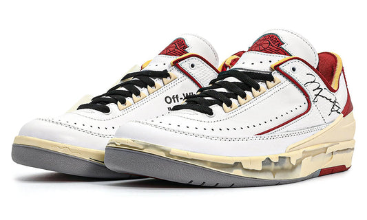 Air Jordan 2 Low x Off-White "White and Varsity Red" Sneakers UAE