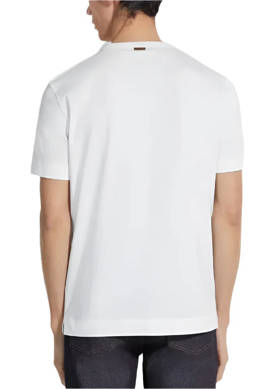 Zegna White Cotton T-Shirt Clean Basic Tee UAE