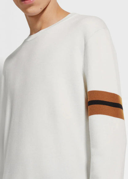 Zegna Contrasting Stripe Sweater Premium Knit Sweater UAE