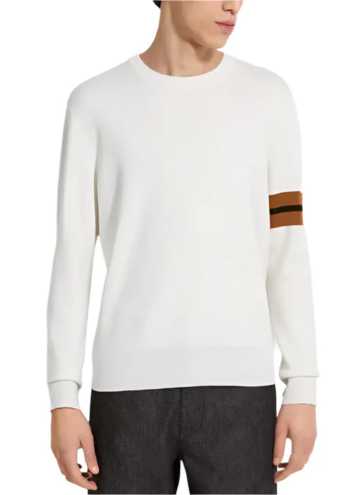 Zegna Contrasting Stripe Sweater Premium Knit Sweater UAE
